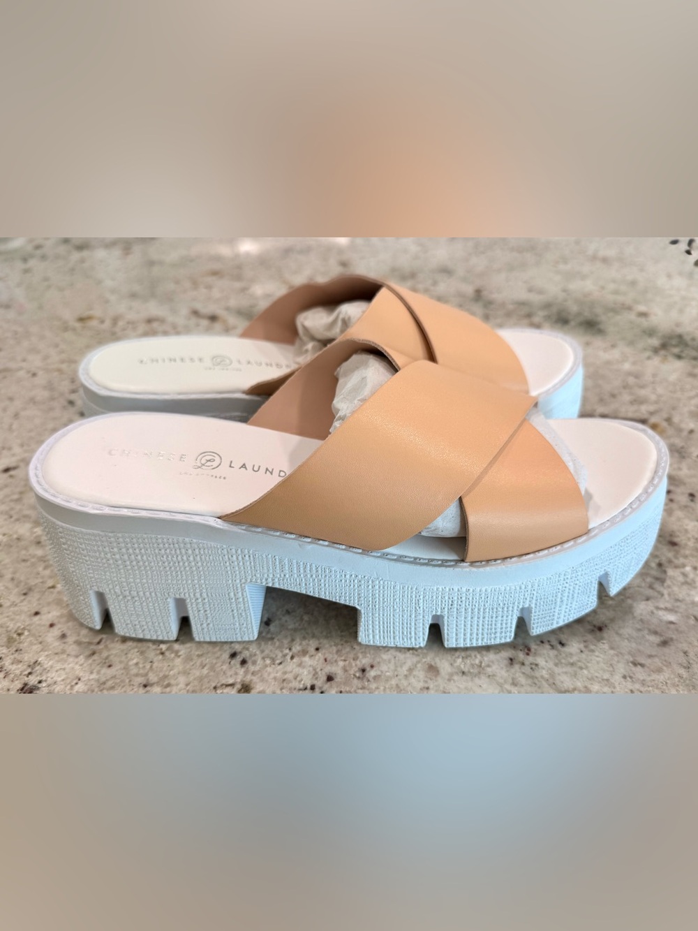Chinese Laundry "Lock Down" Platform Slide Sandal
